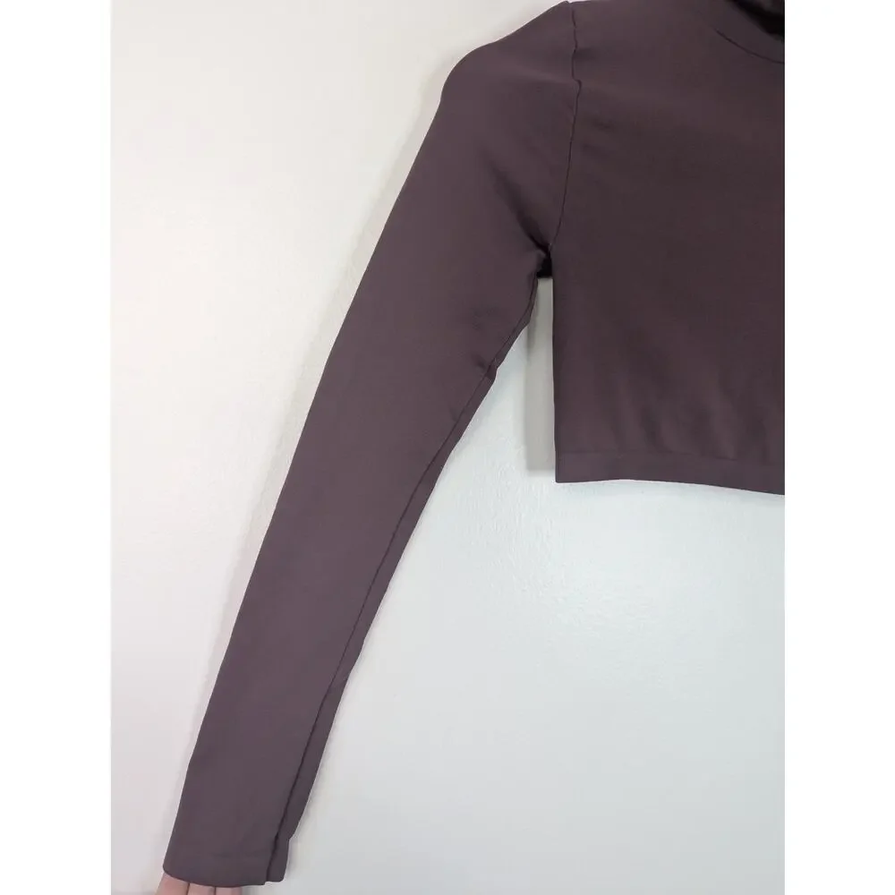 Free People Intimately Free Super Crop Seamless Long Sleeve Mock Neck Top